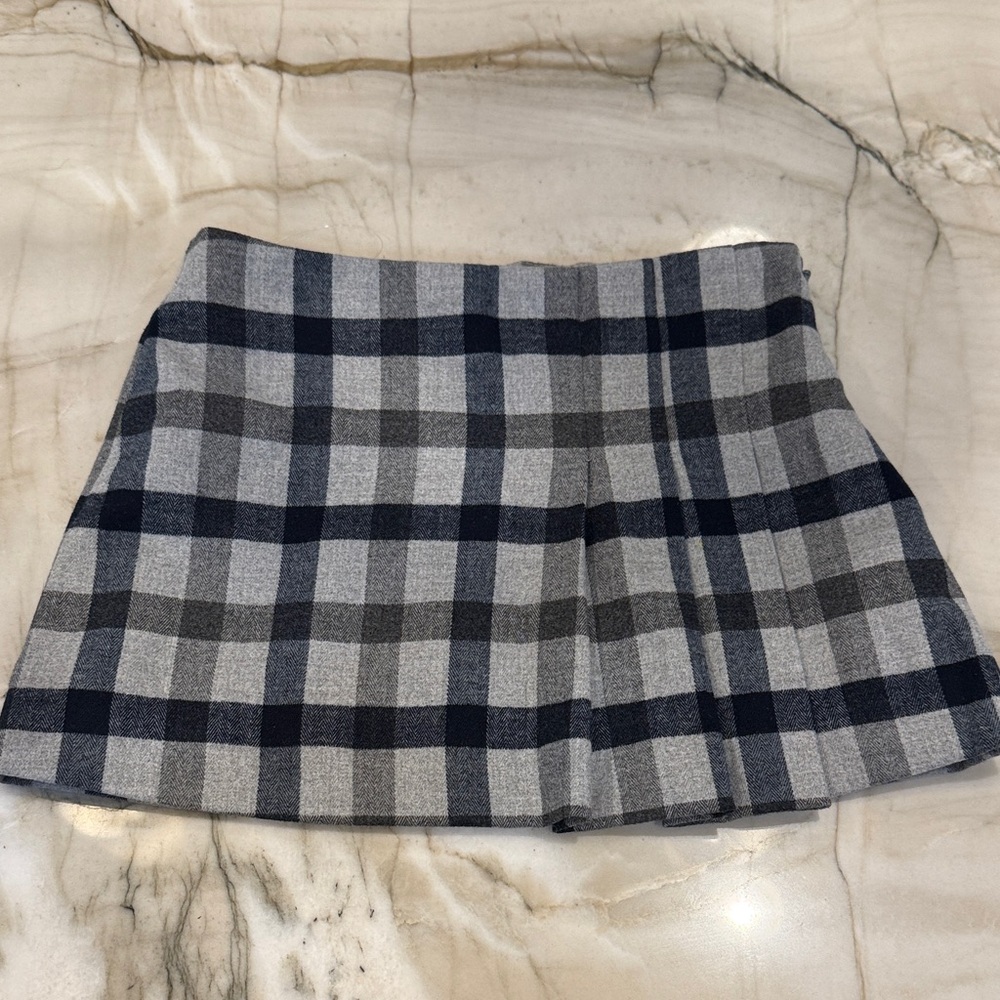 Il Gufo Plaid Gray Skirt